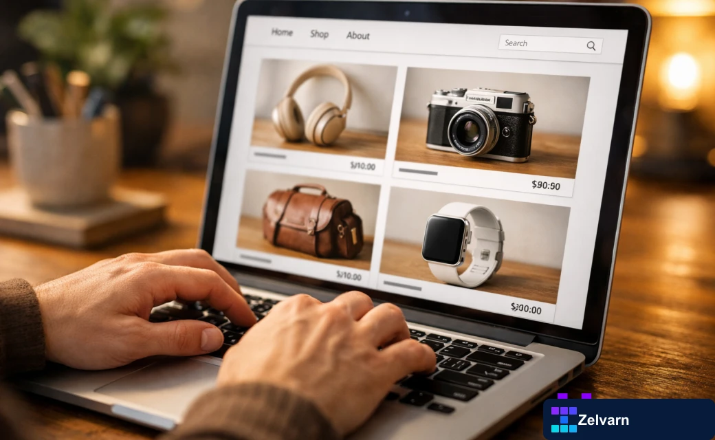 Person writing alt text for website images