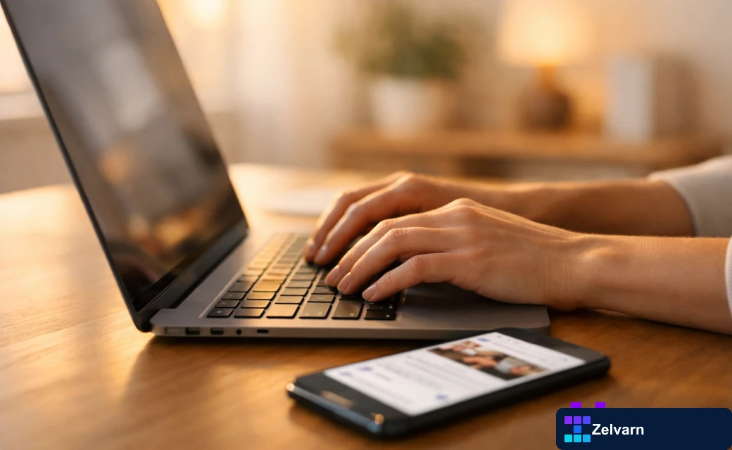 WordPress dashboard with social media icons